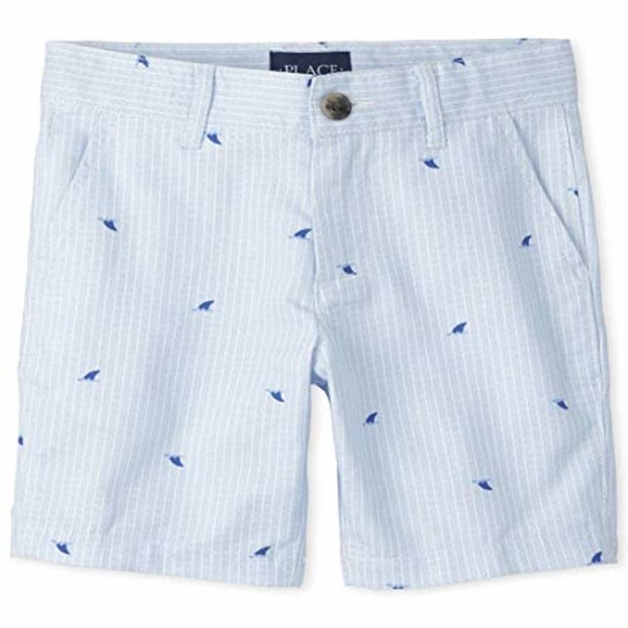 The Children's Place Boys Striped Oxford Chino Shorts, Creek, 4 for $10