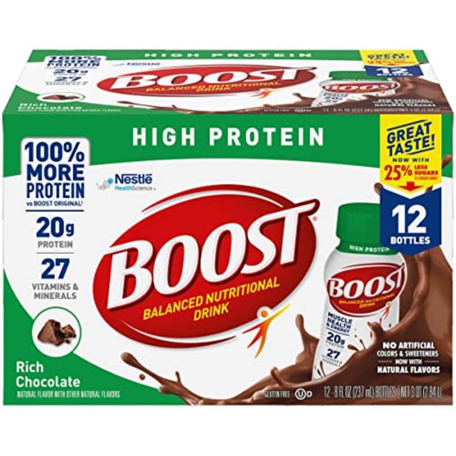 Boost High Protein Balanced Nutritional Drink, Rich Chocolate, Muscle Health & Energy with Protein for $33 Boost High Protein Balanced Nutritional Drink, Rich Chocolate, Muscle Health & Energy with Protein for $33