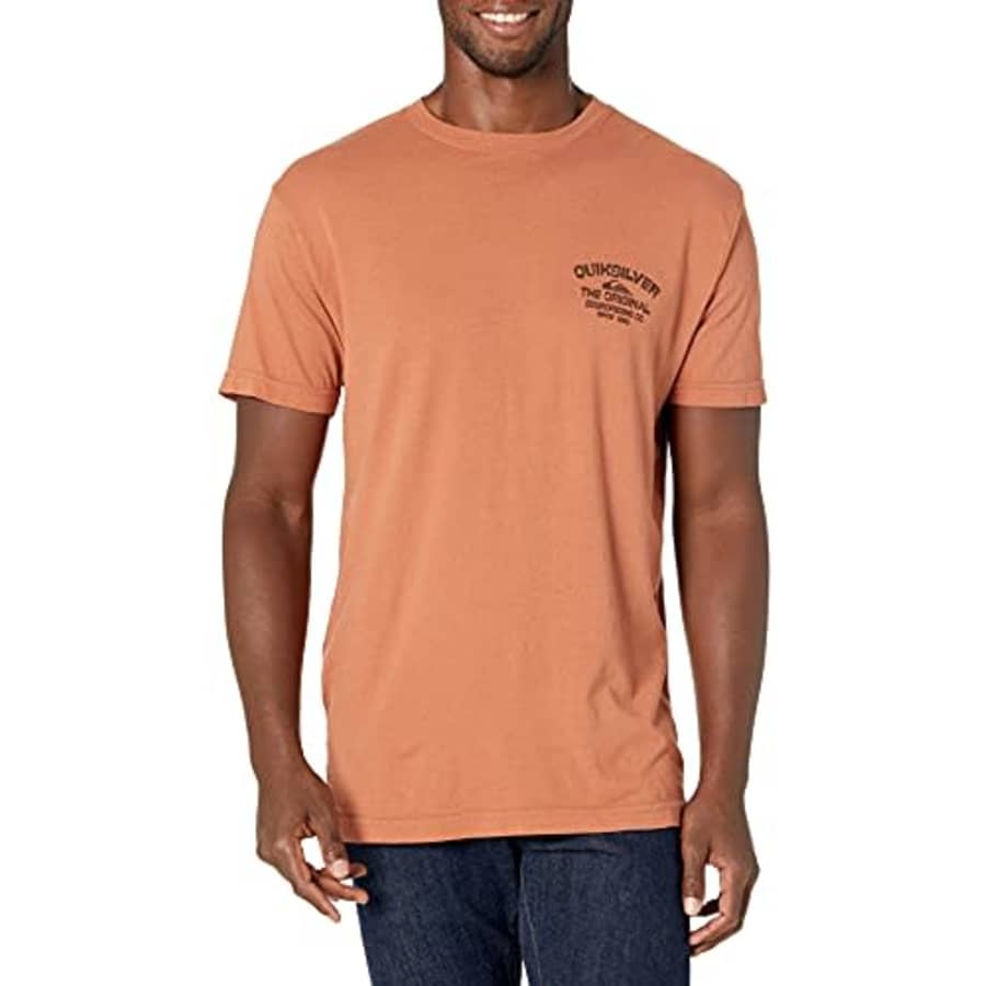 Quiksilver Men's Far Out Dust Organic Tee Shirt, Cinnamon, Small for $13 Quiksilver Men's Far Out Dust Organic Tee Shirt, Cinnamon, Small for $13