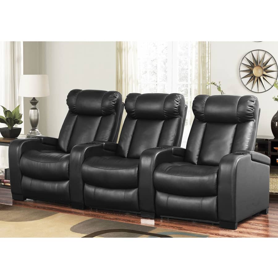 Abbyson Living Larson 3-Piece Power Reclining Home Theater Seating for $1199 for members