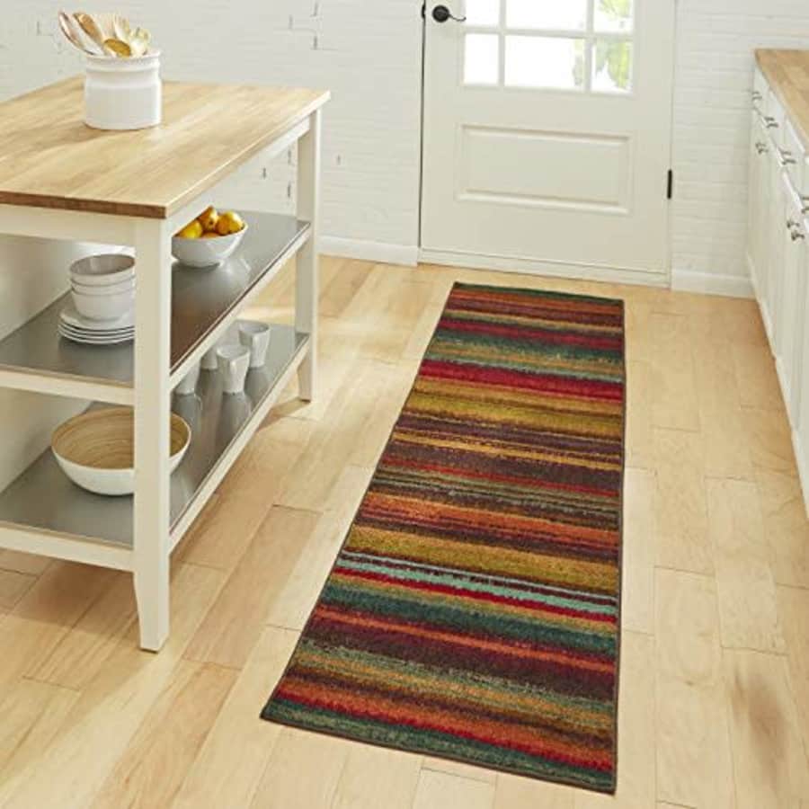 Mohawk Home New Wave Boho Striped Printed Area Rug, 2'x5', Multi for $26