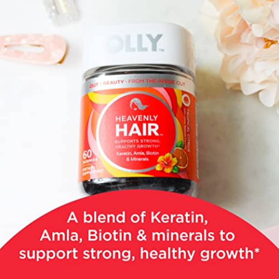 OLLY Heavenly Hair Gummy, Supports Healthy Hair, Keratin, Biotin, AMLA, Chewable Supplement, 30 Day for $15 OLLY Heavenly Hair Gummy, Supports Healthy Hair, Keratin, Biotin, AMLA, Chewable Supplement, 30 Day for $15