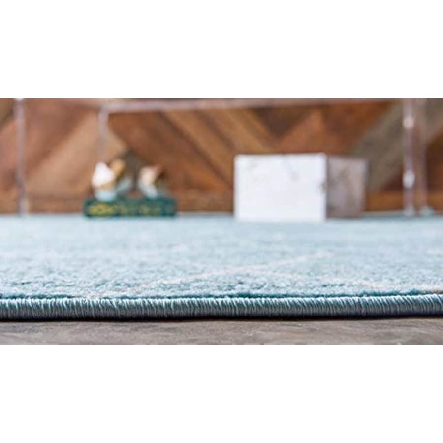 Unique Loom Trellis Frieze Collection Lattice Moroccan Geometric Modern Light Blue Area Rug (5' 0 x for $68