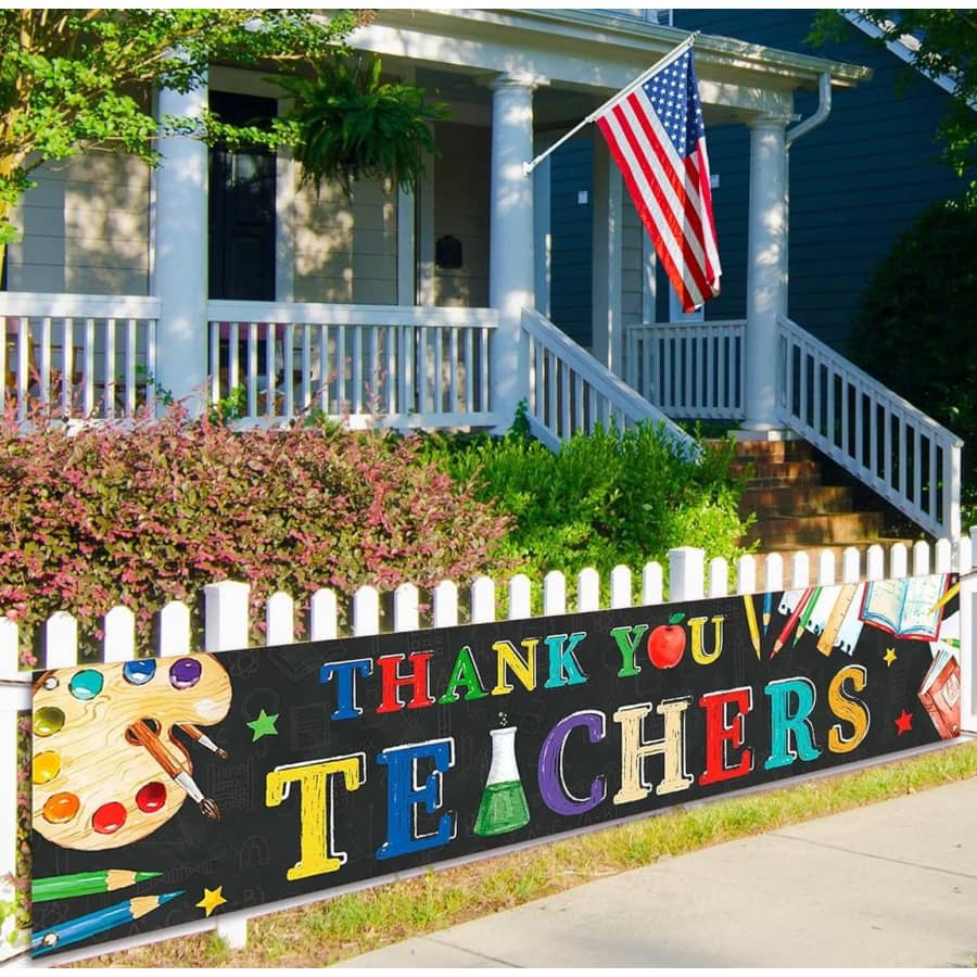 Thank You Teachers 1.6 x 8.2-Foot Banner for $6