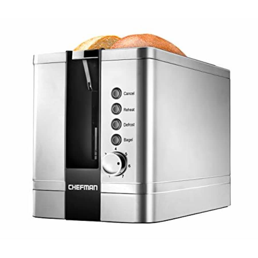 Chefman 2-Slice Pop-Up Stainless Steel Toaster w/ 7 Shade Settings, Extra Wide Slots for Toasting for $29 Chefman 2-Slice Pop-Up Stainless Steel Toaster w/ 7 Shade Settings, Extra Wide Slots for Toasting for $29