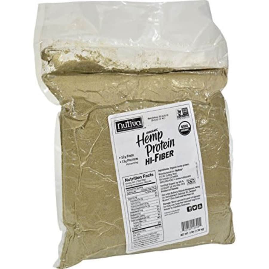 Nutiva Organic Hemp Protein Hi-Fiber - 3 lbs - 95%+ Organic - Vegan - Extremely nutritious and for $52
