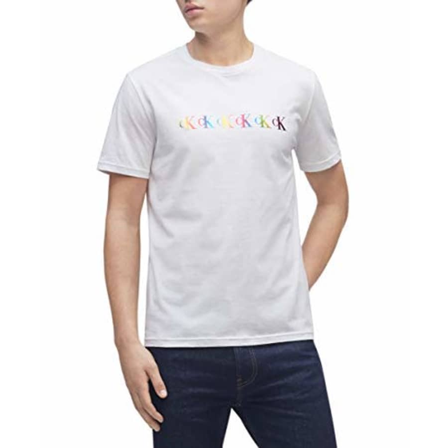 Calvin Klein Men's Short Sleeve Monogram Logo T-Shirt, Pride White, Medium for $16 Calvin Klein Men's Short Sleeve Monogram Logo T-Shirt, Pride White, Medium for $16