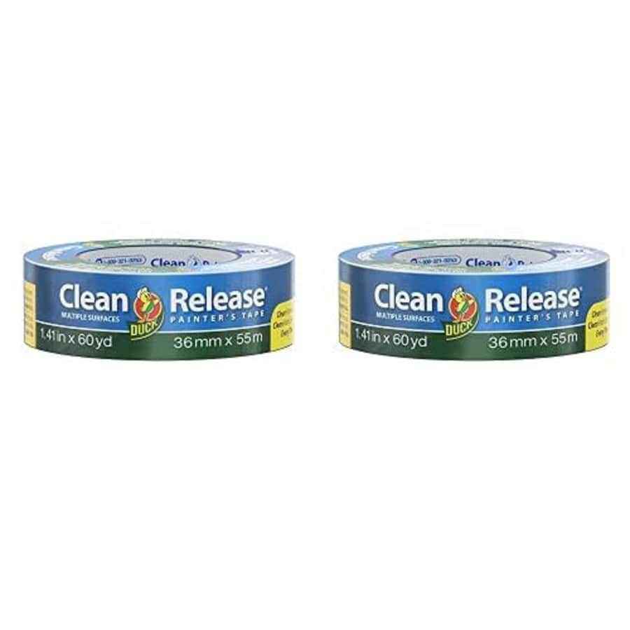 Duck Brand 240194 Clean Release Painter's Tape, 1.41 in. x 60 yd., Blue (Pack of 2) for $5 Duck Brand 240194 Clean Release Painter's Tape, 1.41 in. x 60 yd., Blue (Pack of 2) for $5