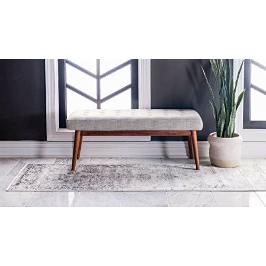 Unique Loom Sofia Traditional Area Rug, 3' 3 x 16' 5, Gray for $80