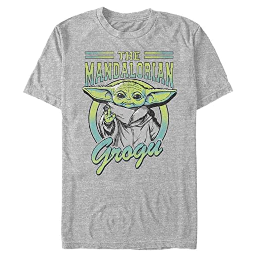 STAR WARS Big & Tall Mandalorian Grogu Collegiate Men's Tops Short Sleeve Tee Shirt, Black, 3X-Large for $15 STAR WARS Big & Tall Mandalorian Grogu Collegiate Men's Tops Short Sleeve Tee Shirt, Black, 3X-Large for $15