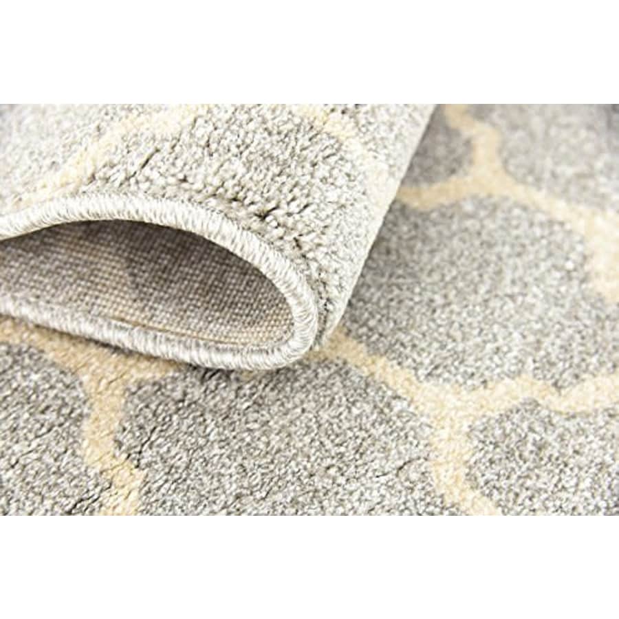 Unique Loom Trellis Collection Moroccan Lattice Light Gray Runner Rug (2' 0 x 6' 0) for $49