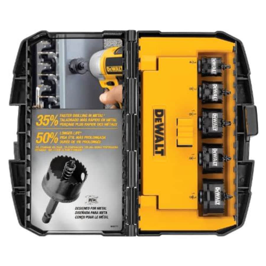 DEWALT Hole Saw Kit, Impact Ready, 5-Piece (D1800IR5) for $65 DEWALT Hole Saw Kit, Impact Ready, 5-Piece (D1800IR5) for $65