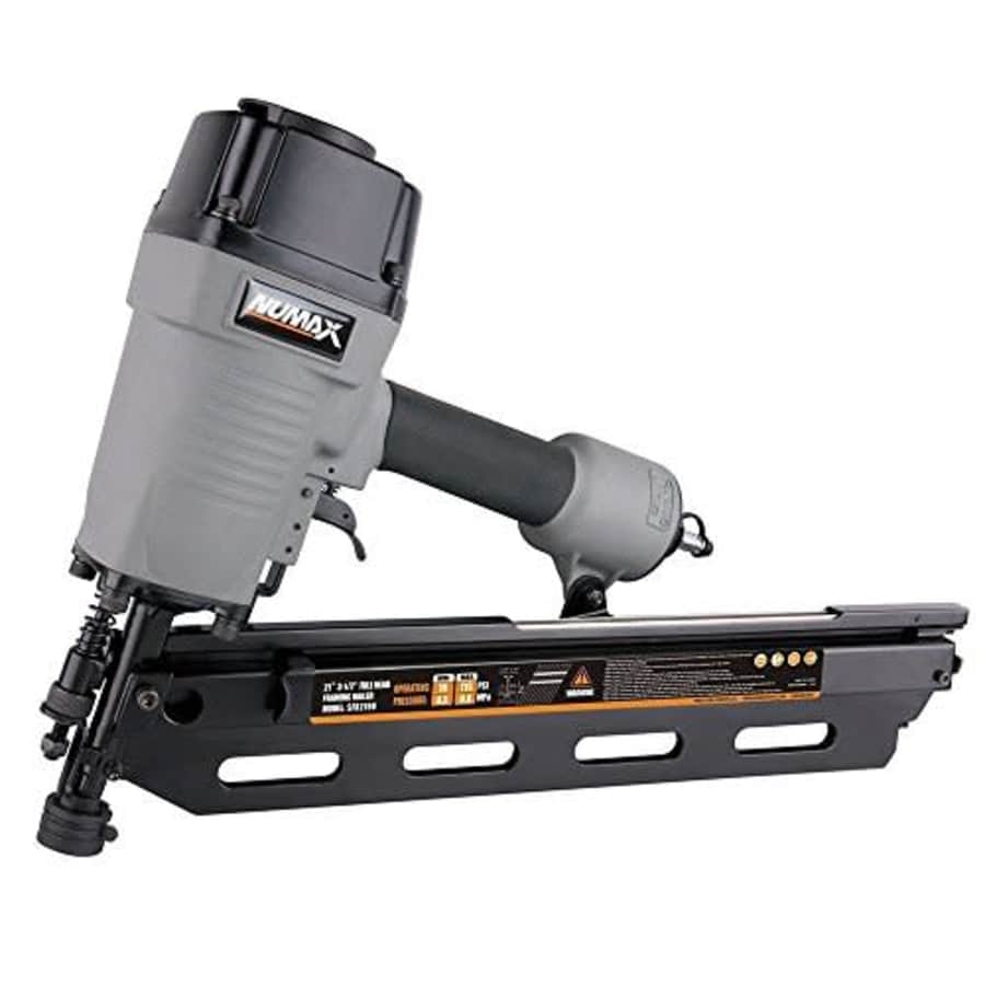 NuMax SFR2190 Pneumatic 21 Degree 3-1/2" Full Round Head Framing Nailer Ergonomic and Lightweight for $81