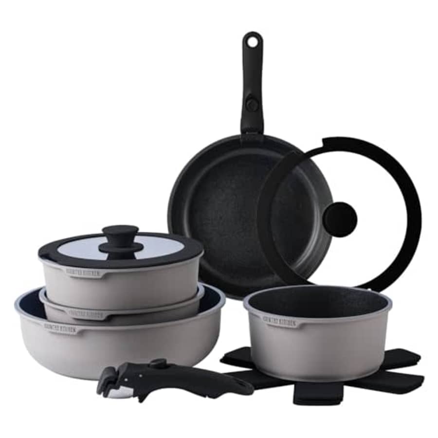 Country Kitchen 16 Piece Pots and Pans Set - Safe Nonstick Kitchen Cookware with Soft Touch for $88 Country Kitchen 16 Piece Pots and Pans Set - Safe Nonstick Kitchen Cookware with Soft Touch for $88