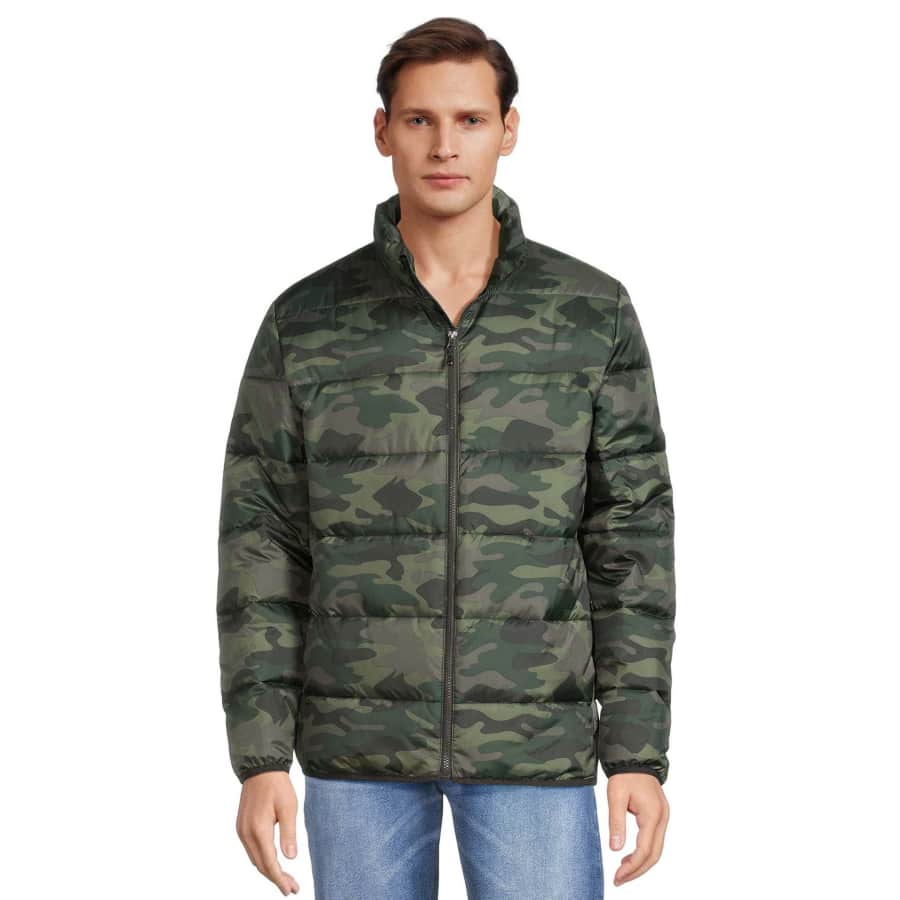 Swiss Tech Men's Packable Puffer Jacket for $17