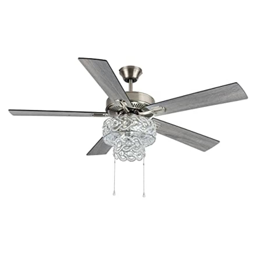 RIVER OF GOODS 52 Inch Tiered LED Crystal Ceiling Fan with Lights - Chandelier Ceiling Fans with for $171 RIVER OF GOODS 52 Inch Tiered LED Crystal Ceiling Fan with Lights - Chandelier Ceiling Fans with for $171