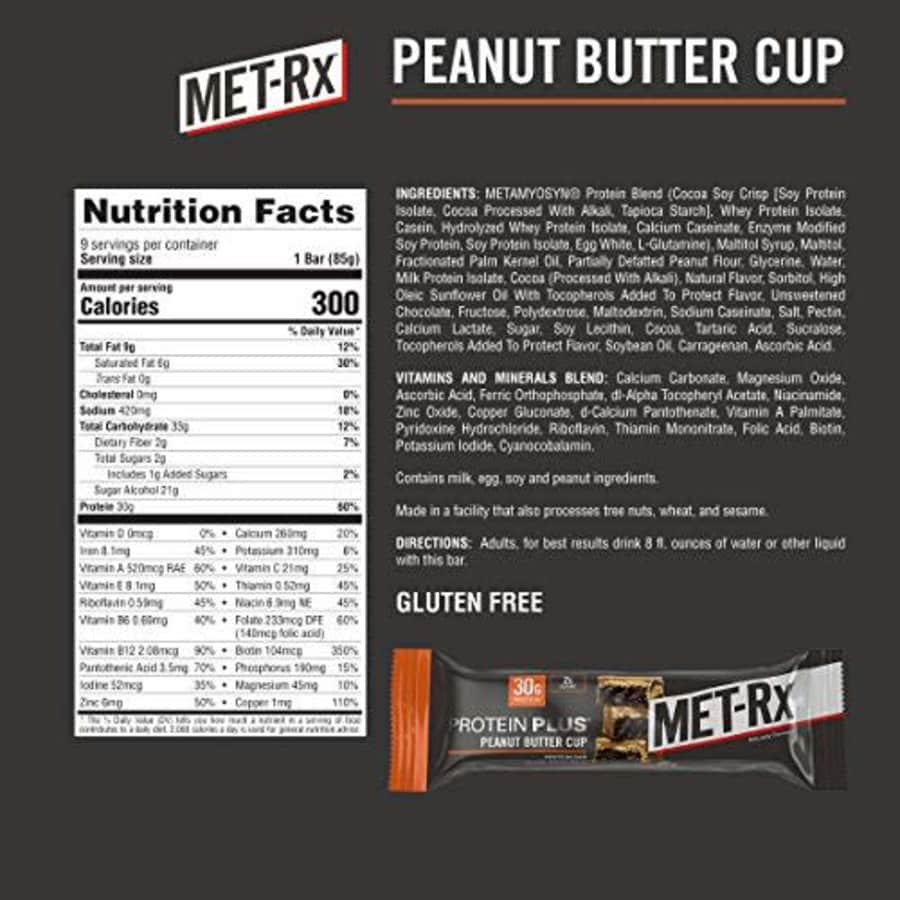 MET-Rx Protein Plus Bar, Great as Healthy Meal Replacement, Snack, and Help Support Energy, Gluten for $18