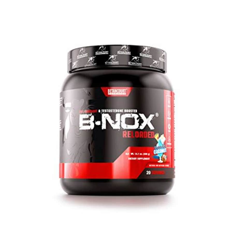 Betancourt Nutrition B-NOX Reloaded Pre-Workout and Testosterone Enhancer, Island Bay Coconut, 14.1 for $49 Betancourt Nutrition B-NOX Reloaded Pre-Workout and Testosterone Enhancer, Island Bay Coconut, 14.1 for $49