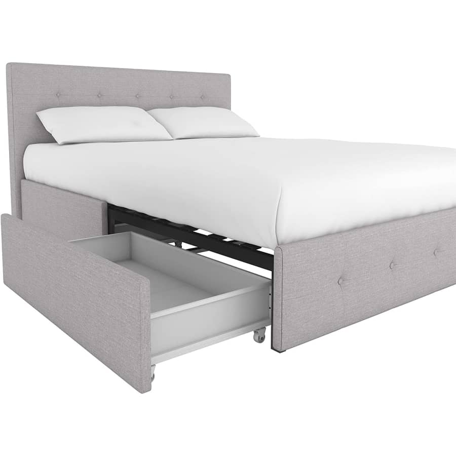 DHP Rose Queen Upholstered Platform Bed for $363 DHP Rose Queen Upholstered Platform Bed for $363