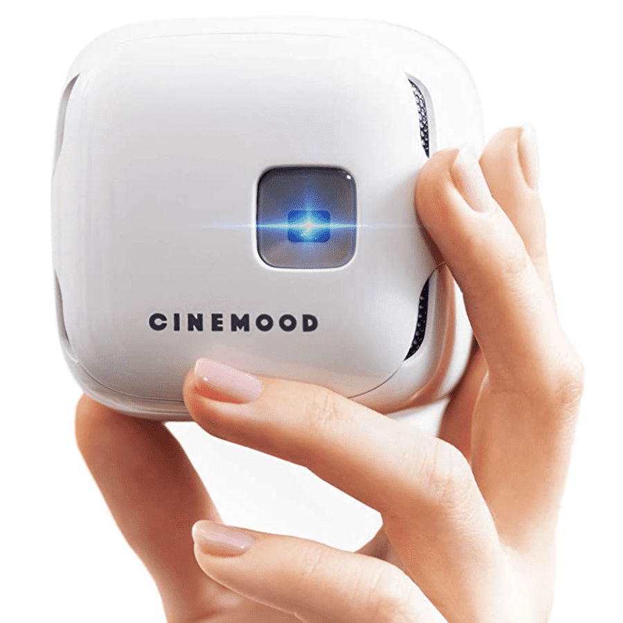 Cinemood Portable Movie Theater DLP Projector with Kid-Friendly Content for $400