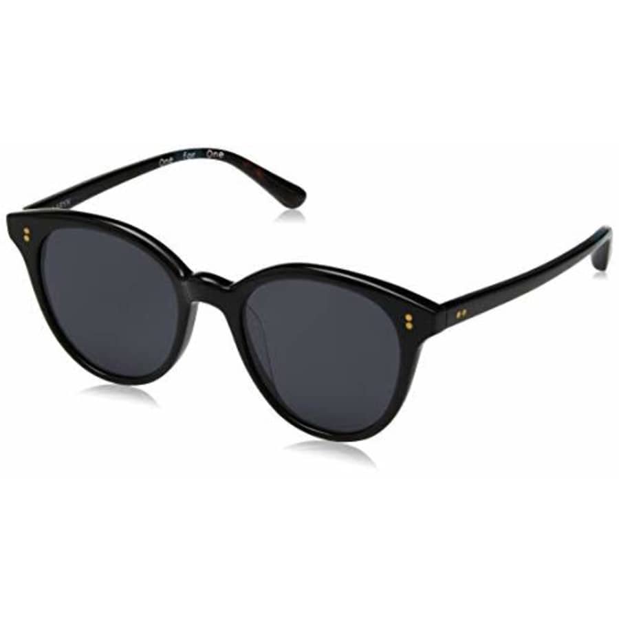 TOMS Women's Aaryn Sunglasses, Shiny Black, 50 mm for $113
