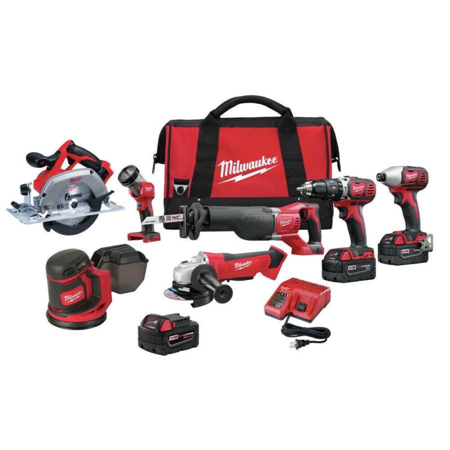 Milwaukee M18 18V Cordless 7-Tool Combo Kit w/ 3 Batteries for $649 + $20 eBay Gift Card