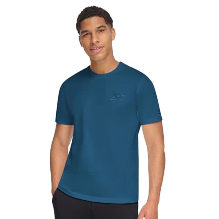 Starter Men's Soft Embriodered T-shirt, Ensign Blue for $12 Starter Men's Soft Embriodered T-shirt, Ensign Blue for $12