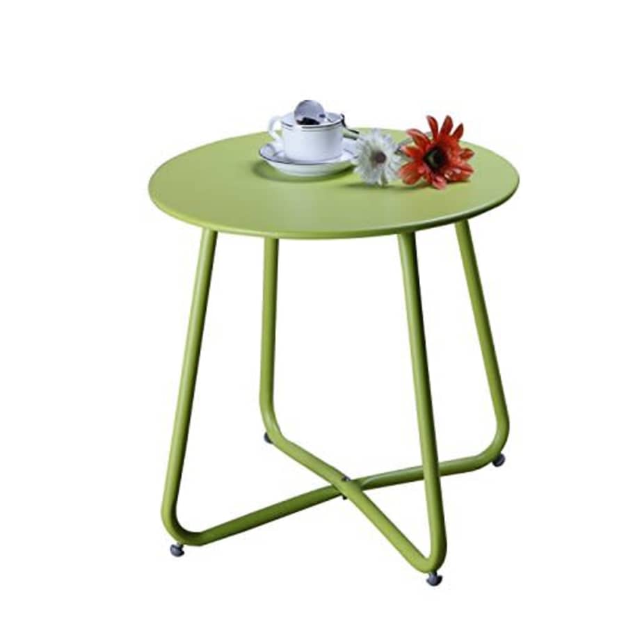 Grand Patio Steel Patio Side Table, Weather Resistant Outdoor Round End Table, Lime Green for $36 Grand Patio Steel Patio Side Table, Weather Resistant Outdoor Round End Table, Lime Green for $36