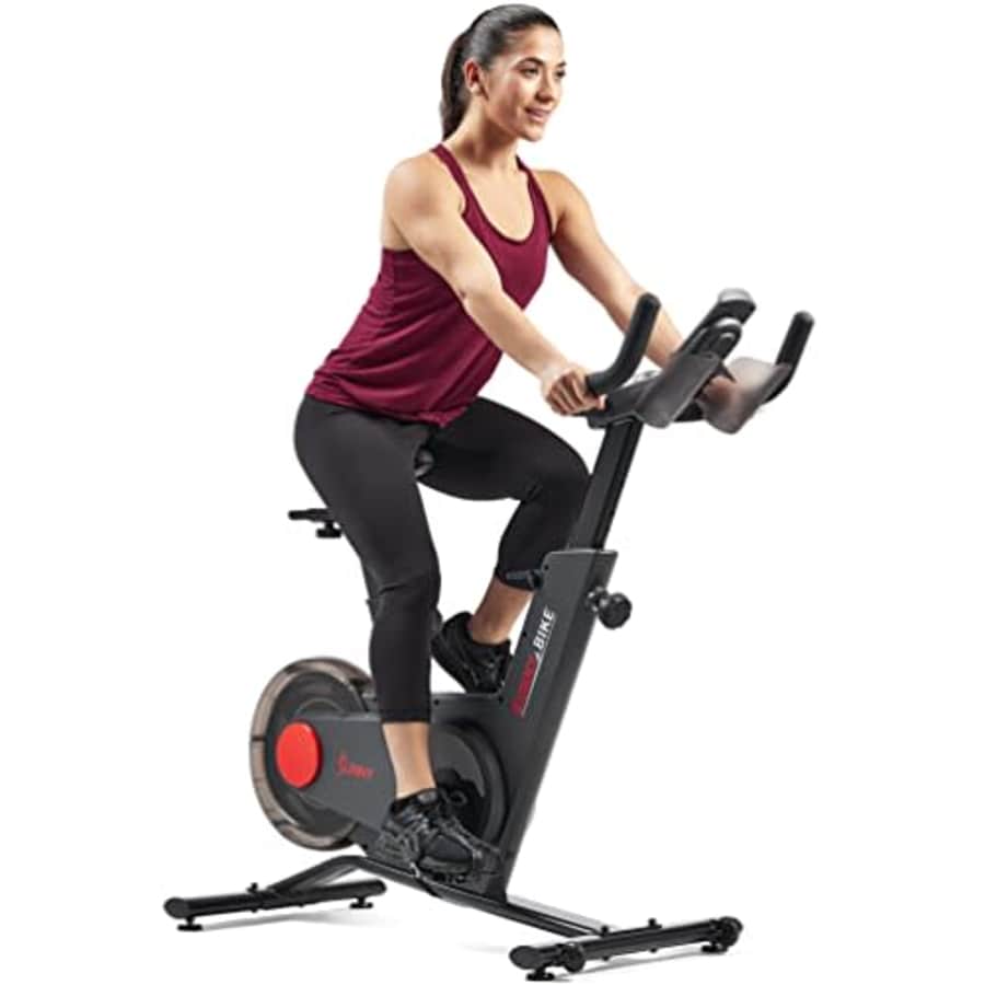 Sunny Health & Fitness TRYDEN Premium Connected Cycle Bike with 16-Level Electromagnetic for $400
