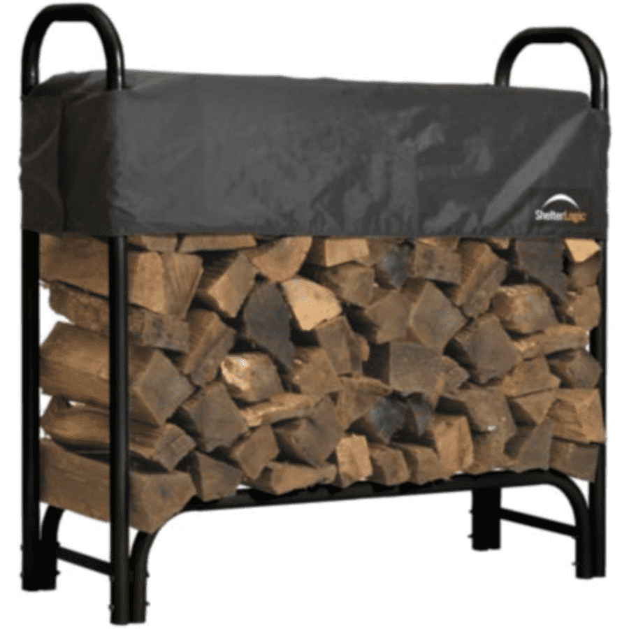 ShelterLogic Heavy Duty Firewood Rack w/ Cover for $81