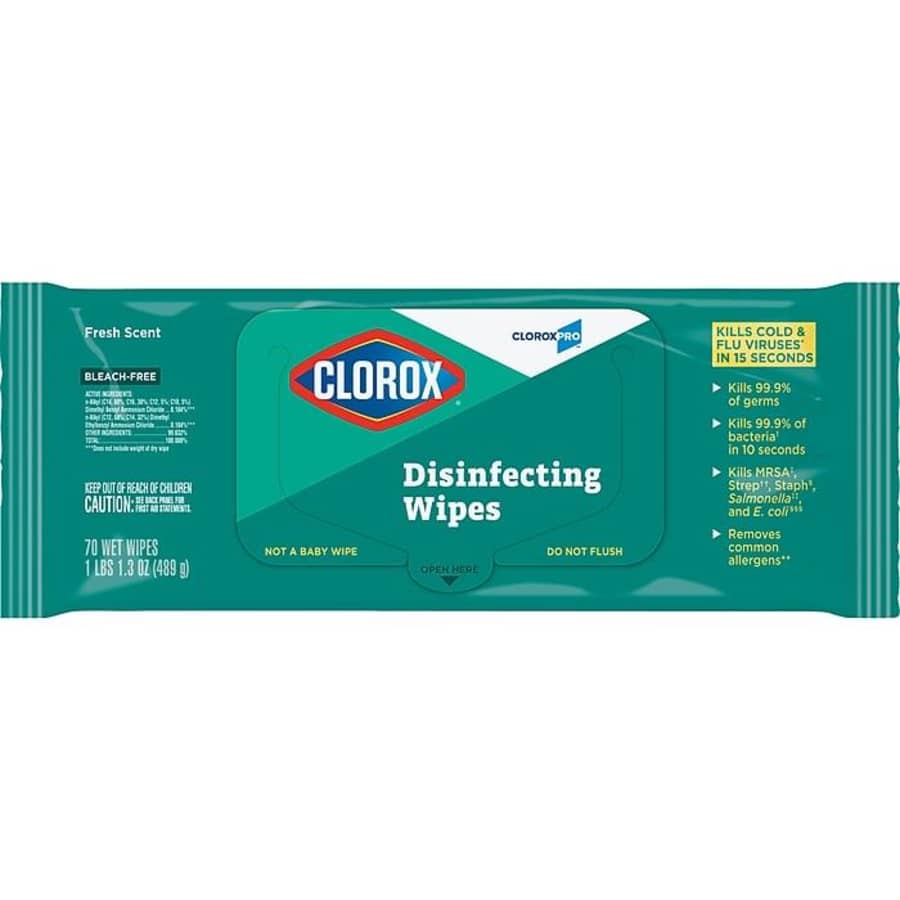 CloroxPro Disinfecting Wipes 70-Pack for $4 CloroxPro Disinfecting Wipes 70-Pack for $4