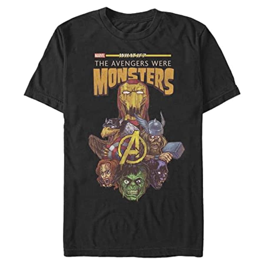Marvel Big & Tall Classic Avengers Monsters Men's Tops Short Sleeve Tee Shirt, Black, XX-Large for $11 Marvel Big & Tall Classic Avengers Monsters Men's Tops Short Sleeve Tee Shirt, Black, XX-Large for $11