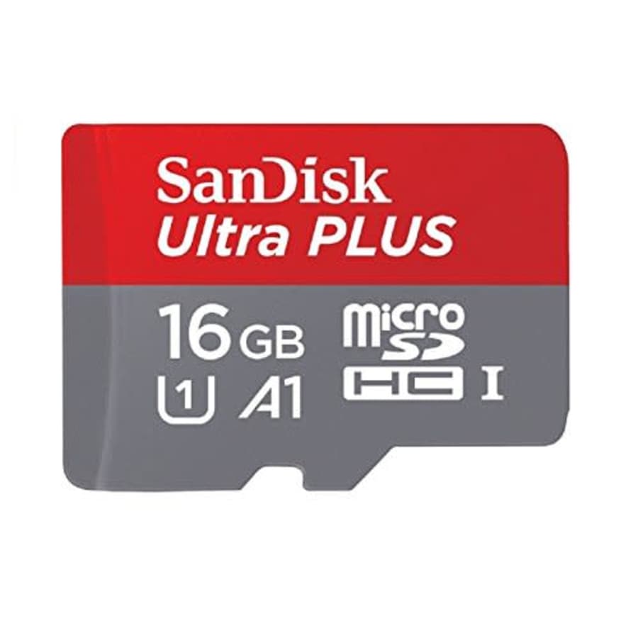 SanDisk Ultra Plus 16GB MicroSDHC UHS-I Memory Card with Adapter for $13