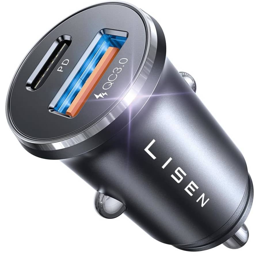 Lisen USB-C Car Charger for $8