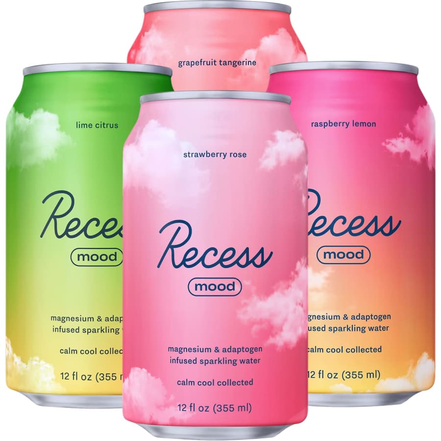 Recess Mood Magnesium & Adaptogen Sparkling Water 12-Pack for $28 via Sub & Save