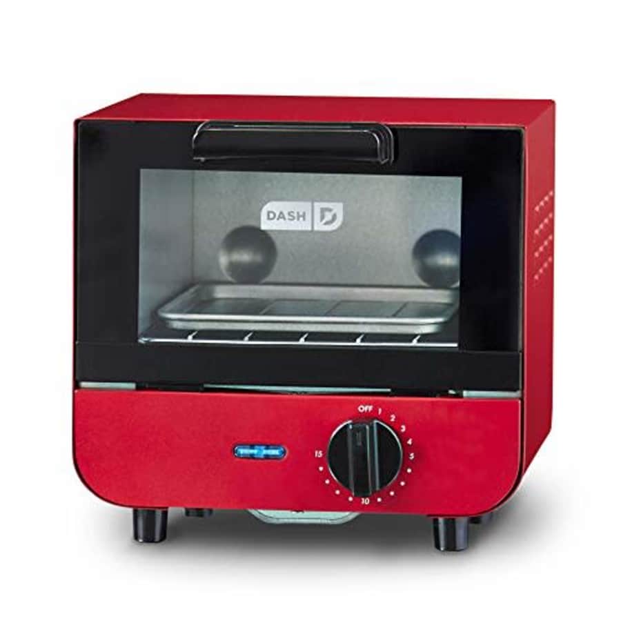 Dash DMTO100GBRD04 Mini Toaster Oven Cooker for Bread, Bagels, Cookies, Pizza, Paninis & More with for $30 Dash DMTO100GBRD04 Mini Toaster Oven Cooker for Bread, Bagels, Cookies, Pizza, Paninis & More with for $30