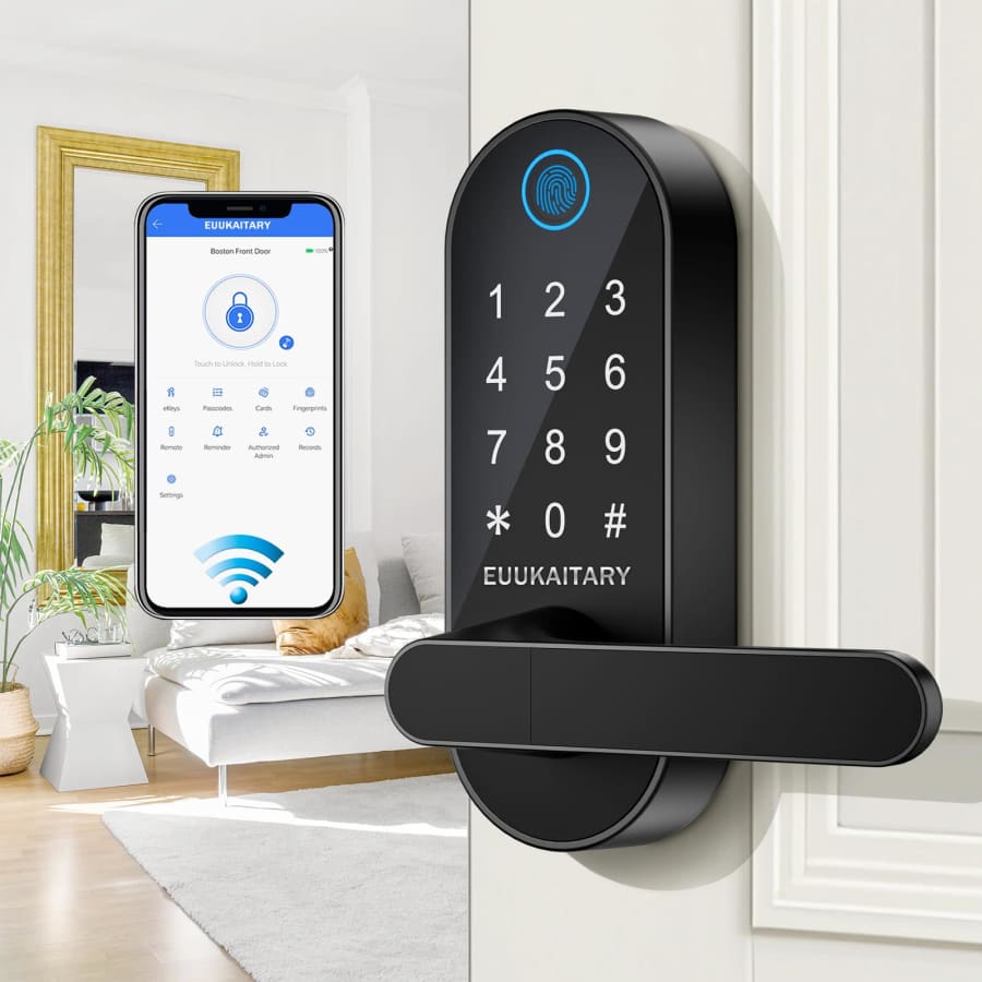 Keyless Fingerprint Smart Door Lock w/ Digital Keypad for $44