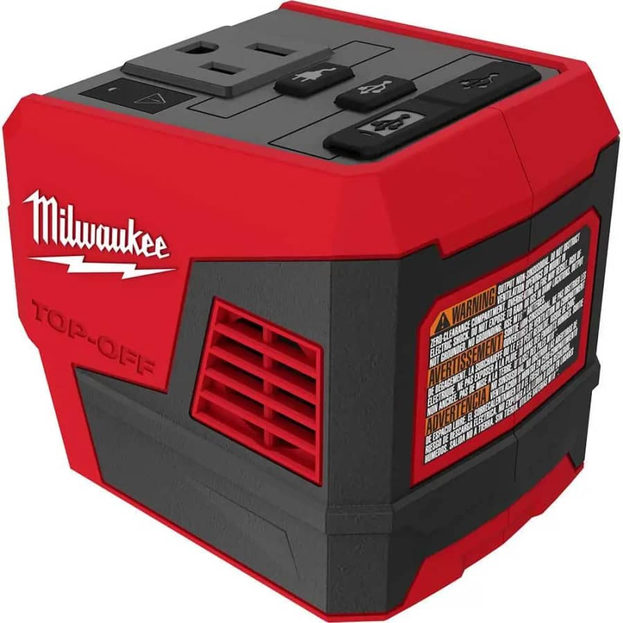 Milwaukee M18 18V 175W Top-Off Li-Ion Compact Inverter Power Supply: $79