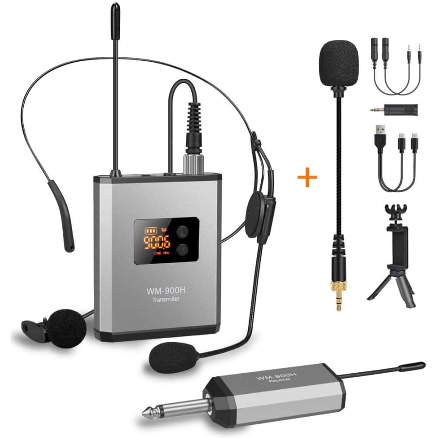Fansrocck UHF Wireless Lavalier Microphone System for $36