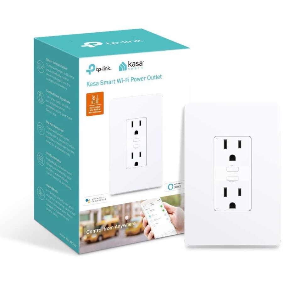 TP-Link Kasa Smart WiFi In-Wall Power Outlet for $18