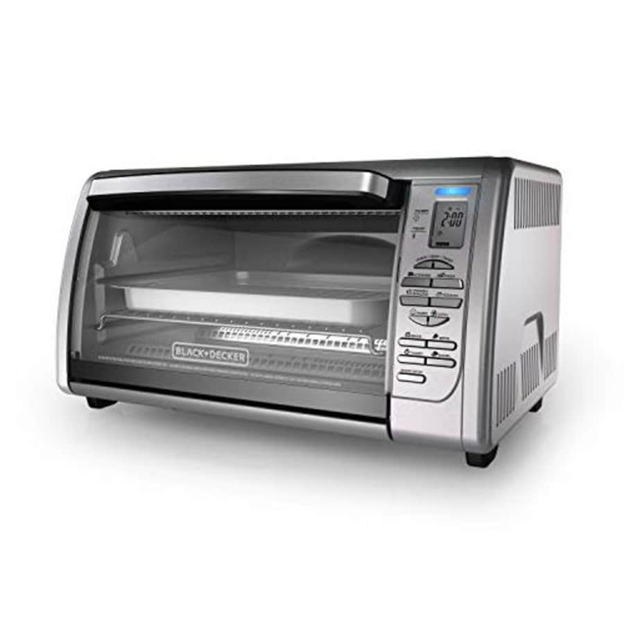 BLACK+DECKER Countertop Convection Toaster Oven, Silver, CTO6335S for $90