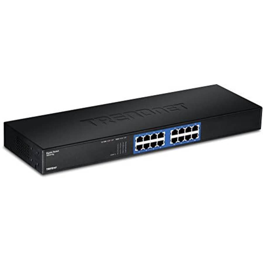 TRENDnet - TEG-S16G 16-Port Unmanaged Gigabit GREENnet Switch, TEG-S16G, 16 x RJ-45 Ports, 32 Gbps for $65 TRENDnet - TEG-S16G 16-Port Unmanaged Gigabit GREENnet Switch, TEG-S16G, 16 x RJ-45 Ports, 32 Gbps for $65