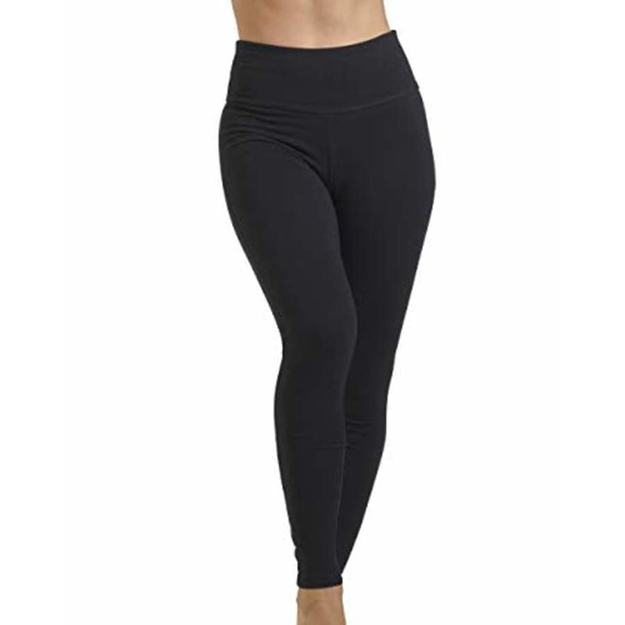 Spalding Women's Misses Activewear High Waisted Cotton/Spandex Full Length Legging, Blk, M for $18