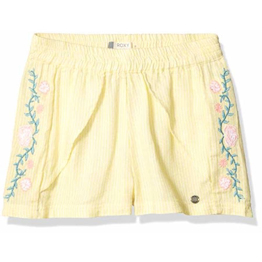 Roxy Girls' Big River Flows Embroidered Shorts, Sunlight Indie Stripe, 8/S for $32