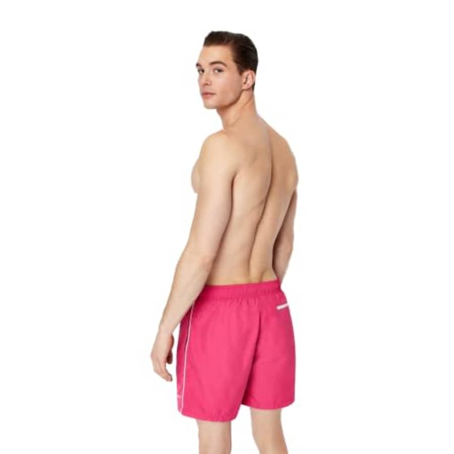 Emporio Armani A | X ARMANI EXCHANGE Men's Standard Milano/New York Swim Trunk, Magenta, XX-Large for $46
