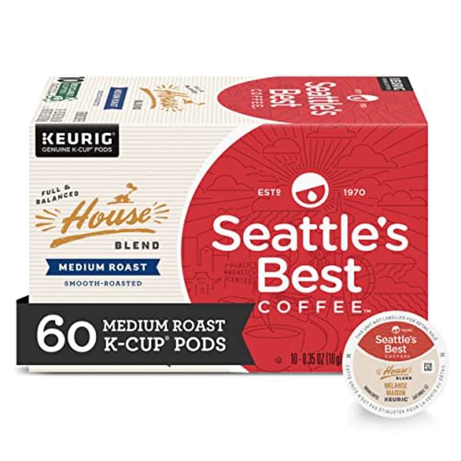 Seattle's Best Coffee House Blend Medium Roast Single Cup Coffee for Keurig Brewers, 10 Count (Pack for $25 Seattle's Best Coffee House Blend Medium Roast Single Cup Coffee for Keurig Brewers, 10 Count (Pack for $25