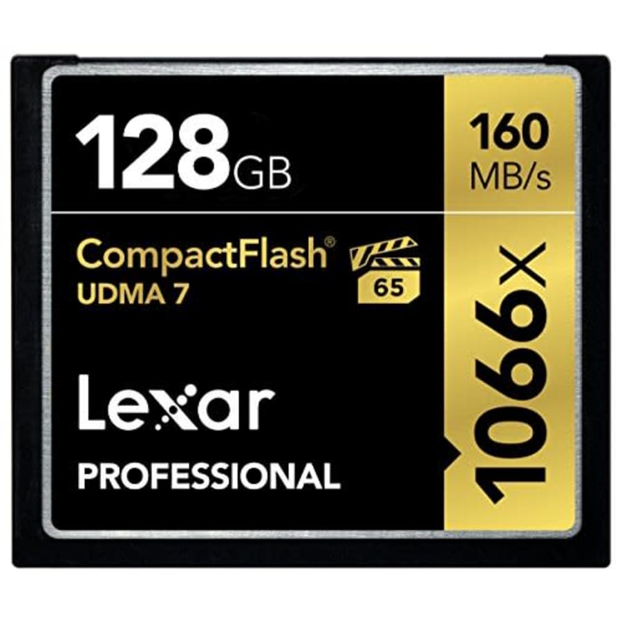 Lexar Professional 1066x 128GB VPG-65 CompactFlash card (Up to 160MB/s Read) LCF128CRBNA1066 for $34 Lexar Professional 1066x 128GB VPG-65 CompactFlash card (Up to 160MB/s Read) LCF128CRBNA1066 for $34