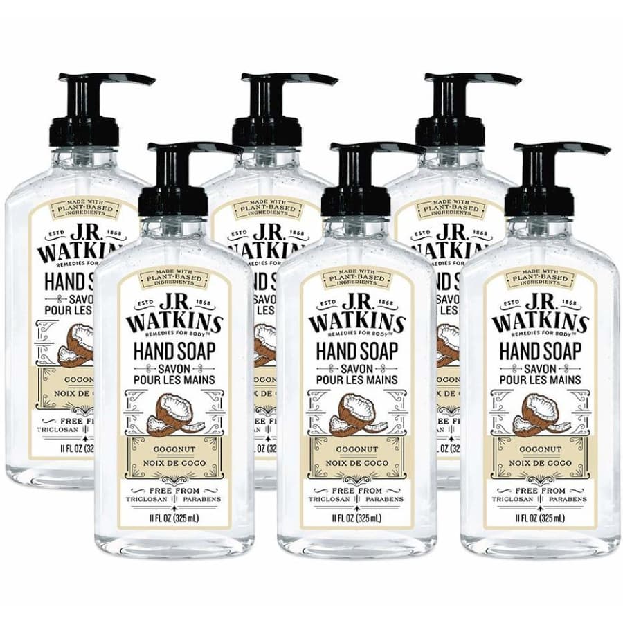 J.R. Watkins Gel Hand Soap 11-Oz. Bottle 6-Pack for $40 J.R. Watkins Gel Hand Soap 11-Oz. Bottle 6-Pack for $40