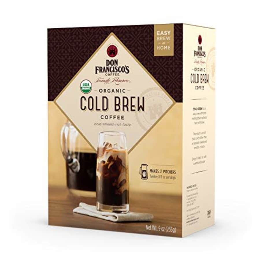 Don Franciscos Organic Cold Brew Coffee, 4 Pitcher Packs (makes 2 pitchers) for $10 Don Franciscos Organic Cold Brew Coffee, 4 Pitcher Packs (makes 2 pitchers) for $10