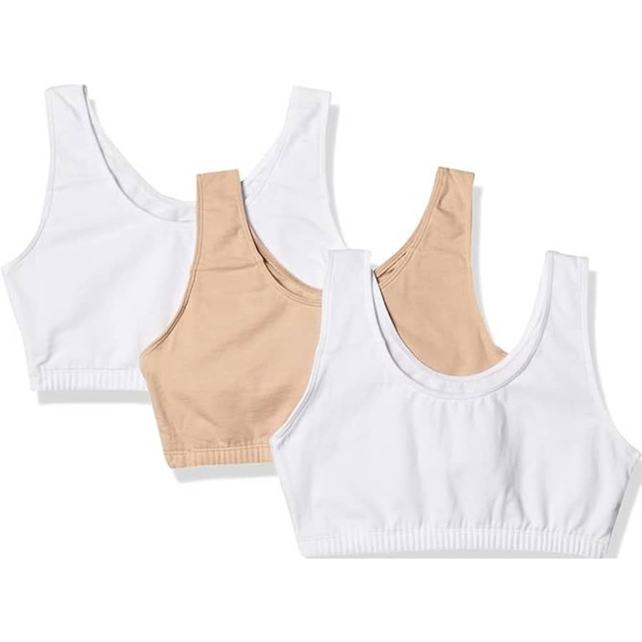 Fruit of the Loom Women's Built Up Tank Style Sports Bra 3-Pack for $8 Fruit of the Loom Women's Built Up Tank Style Sports Bra 3-Pack for $8